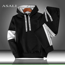 Load image into Gallery viewer, Sets Tracksuit Men Autumn Winter Hooded Sweatshirt Drawstring Outfit Sportswear 2020 Male Suit Pullover Two Piece Set Casual