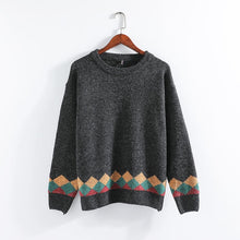 Load image into Gallery viewer, Privathinker Korean Patchwork Men's Knitted Sweaters Hip Hop Man Casual Loose Pullovers Streetwear Men Warm Tops Sweater