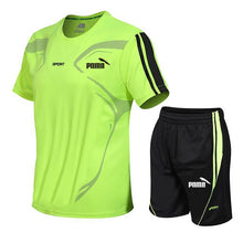 Load image into Gallery viewer, Summer Tracksuit Men Sweat Suit Fashion Casual Men&#39;s Sets Mens Clothes Quick Drying T Shirt Short Pants Brand Men&#39;s Sportsuits
