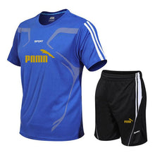 Load image into Gallery viewer, Summer Tracksuit Men Sweat Suit Fashion Casual Men&#39;s Sets Mens Clothes Quick Drying T Shirt Short Pants Brand Men&#39;s Sportsuits
